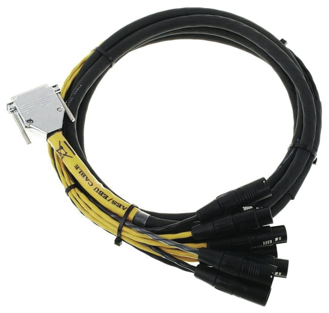 DB25-XLR M+F AES/EBU Digisnake 12' - Willis Music Store