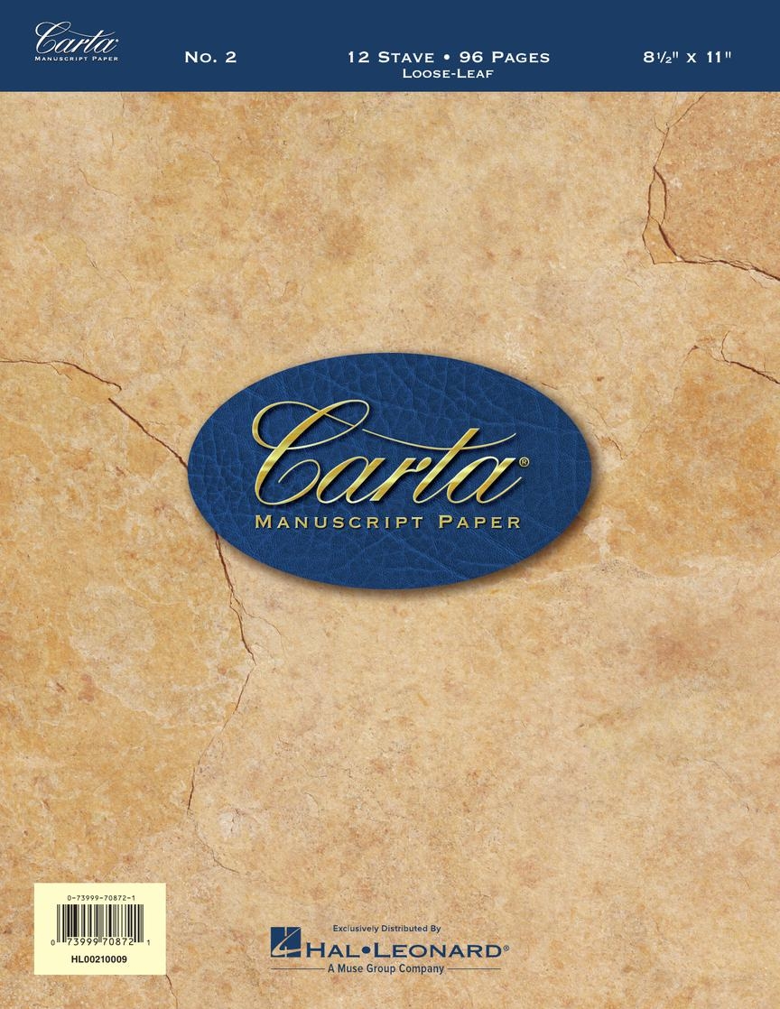 Carta Manuscript Paper No. 2 Basic Willis Music Store