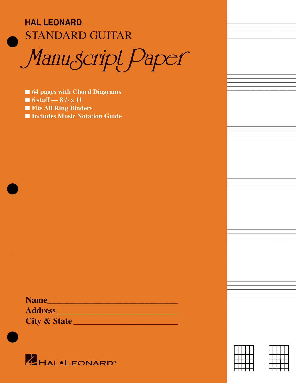 Guitar Manuscript Paper Standard Gold Cover Willis Music Store