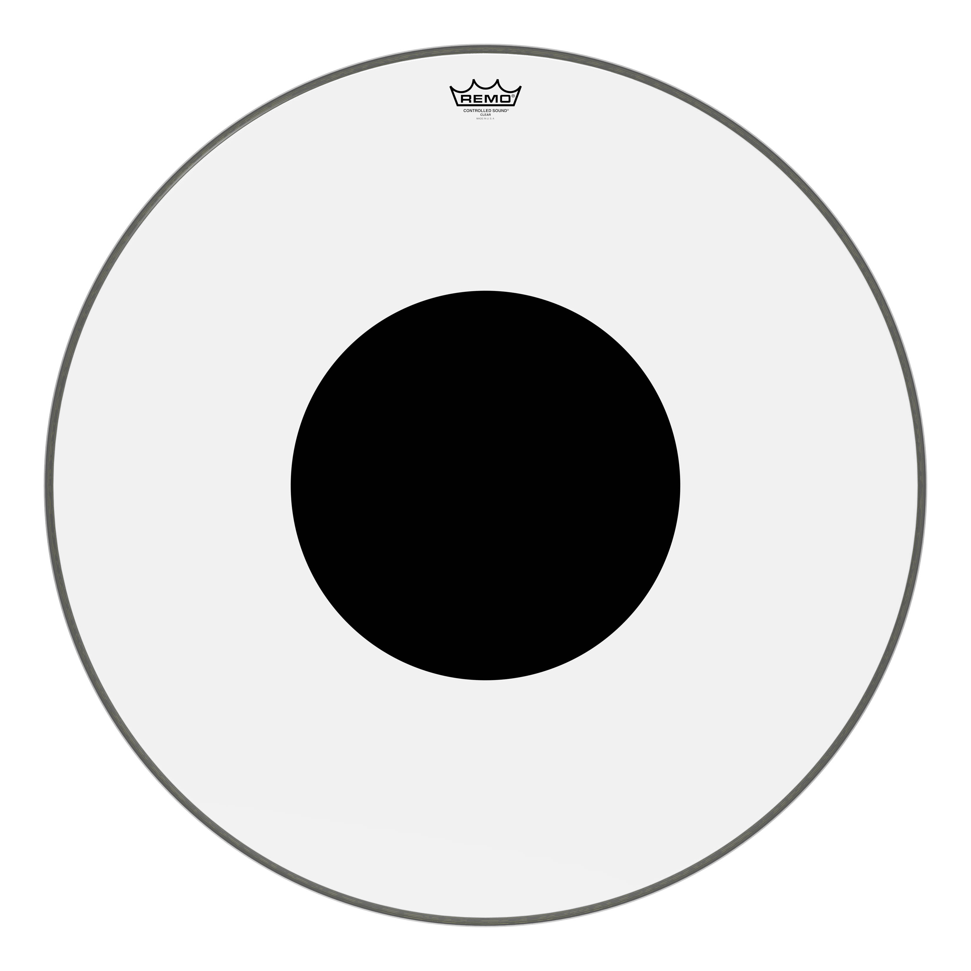 Controlled Sound Series Clear Black Dot Drumhead Bass 30 inch. Diameter Model Willis Music Store