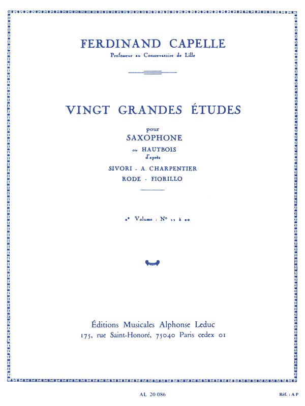 20 Grandes Etudes Volume 2 for Oboe or Saxophone Willis Music Store