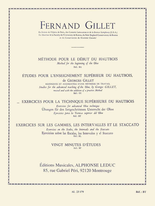 Exercises For Advanced Oboe Technique Willis Music Store