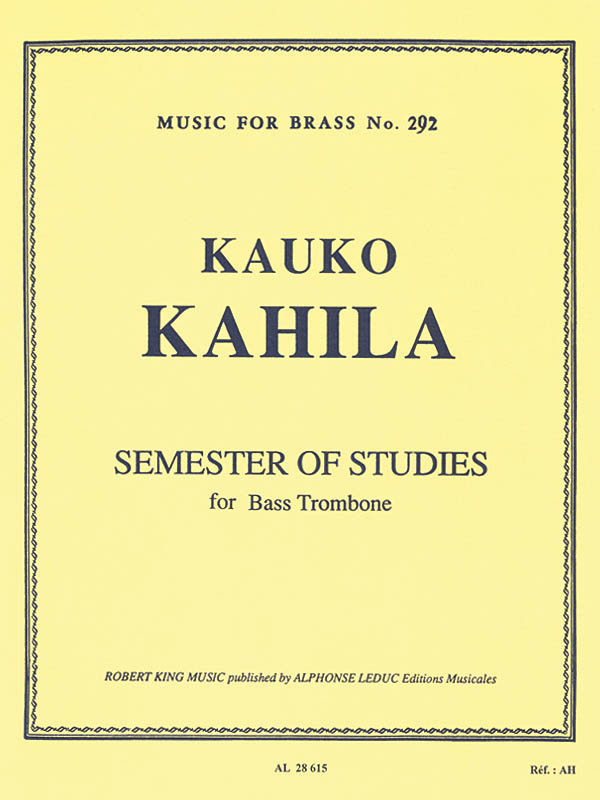 Semester Of Studies For Bass Trombone Willis Music Store