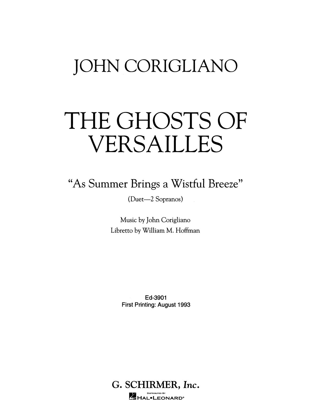 As Summer Brings a Wistful Breeze Duet for 2 Sopranos Willis Music Store